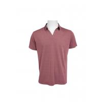 China 180GSM 100% Polyester V Neck Polo T-Shirt For Men Dry Fit for sale