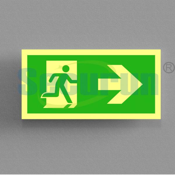 Quality Custom Aluminum Photoluminescent Safety Exit Sign for Hotel Evacuation for sale