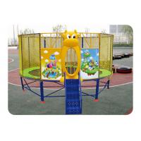 China Outdoor Round Mobile Bungee Trampoline , Kids Mini Trampoline With Net factory