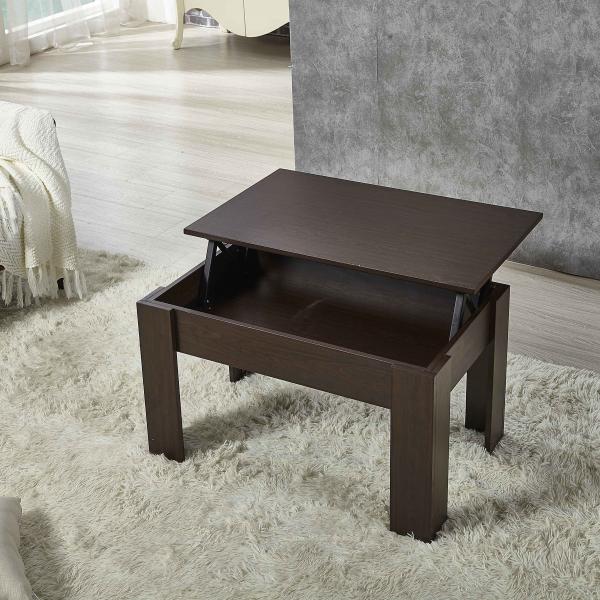 Quality square Dark Brown 15KG Solid Wood Coffee Tables for sale