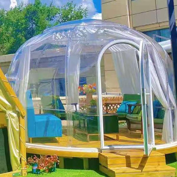 Quality 4.0m Garden Outdoor Bubble Tents Aluminium Frame Plastic Dome Tent for sale