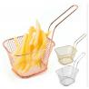 China Food Grade Stainless Steel Wire Mesh Basket , Mini French Fry Baskets factory