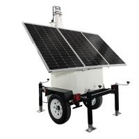 China Reliable US Standard Solar Surveillance Trailer With 19ft 20ft Mast factory