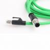 China M12 Dcoded 4 Pin Male Flexible Ethernet Cable to RJ45 Male With Industrial Cat5e Shielded factory