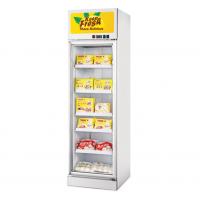China Beverage Retail Glass Door Refrigerator With Deep Shelving factory