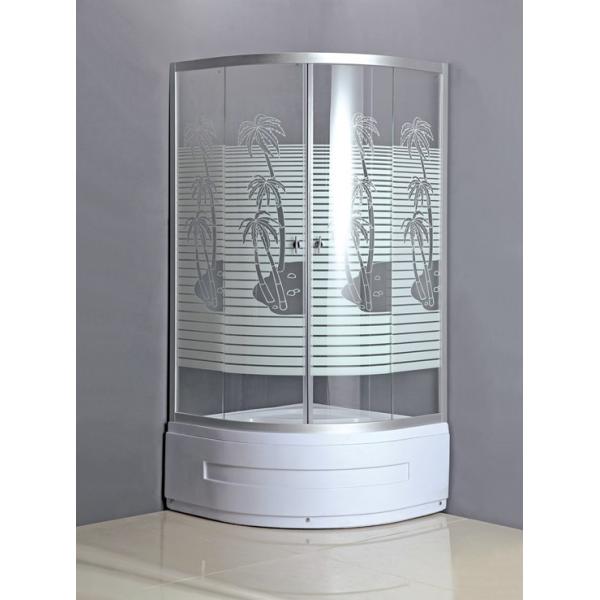Quality 5mm Round 800x800 Corner Shower Enclosure Aluminum Frame for sale