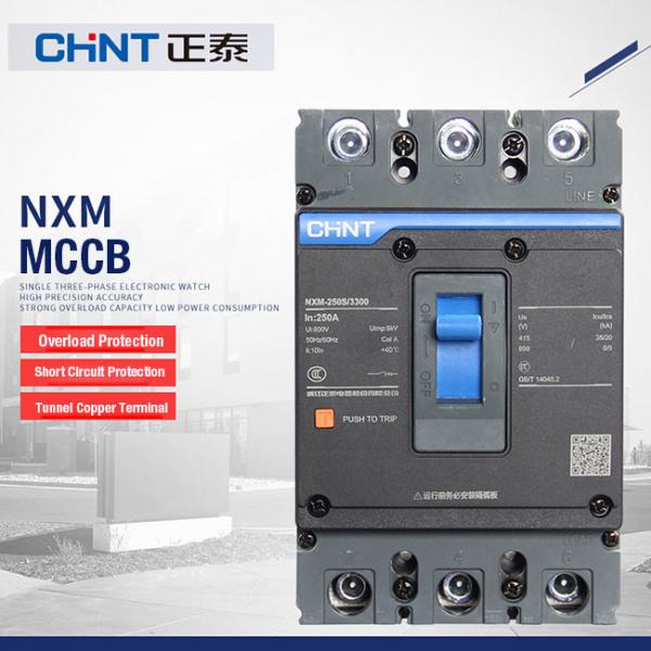 Quality Chint NXM Molded Case Circuit Breaker 3 Pole 4 Pole NXM-63 125S 250S 400S 630S 380V 415V Icu up to 50kA for sale