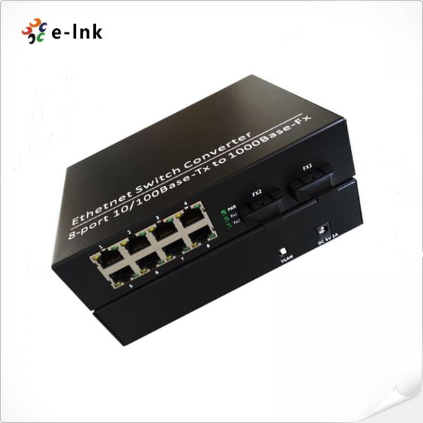 Quality Unmanaged Fiber Ethernet Switch 10/100/1000M Media Converter 8-TX for sale