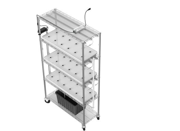 Quality 200W Microgreen Hydroponic Growing System 12 Pods With Tray CE ROHS Approval for sale