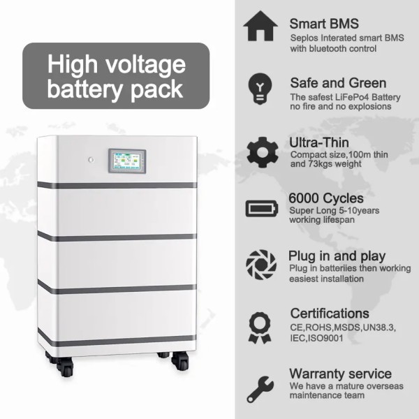 Quality Low Voltage Stackable Solar Battery 51.2V 200Ah 10kwh Lithium LiFePO4 Batteries for sale