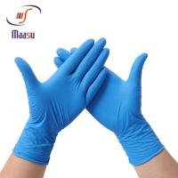 China OEM Blue Latex Surgical Gloves , Disposable Latex Medical Examination Gloves factory