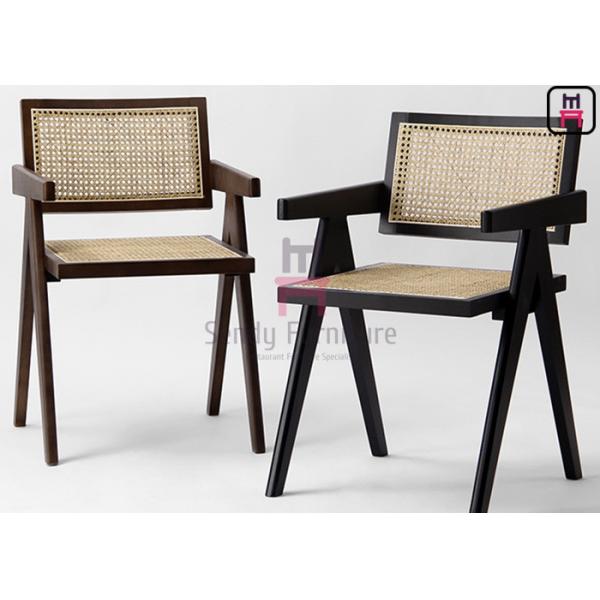 Quality Southeast Asian Style Hand Made Rattan Dining Chairs Solid Wood Frame Cane for sale