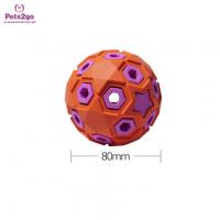Quality Lightweight Red rubber 81x62mm Dog Fetch Ball for sale