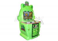 China 22 Inch Single Player Green Cute Frog Patting Button Coin Prize Out Mini Game Machine factory