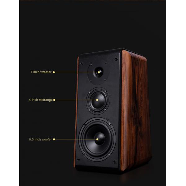 Quality HIFI 3 Way Bookshelf Stereo Speakers Pyramid Shaped 4 Ohms With Tube Amplifier for sale