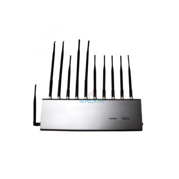 Quality 4G GPS RF Wifi Signal Jammer 11 Antennas For School / Conference Room for sale