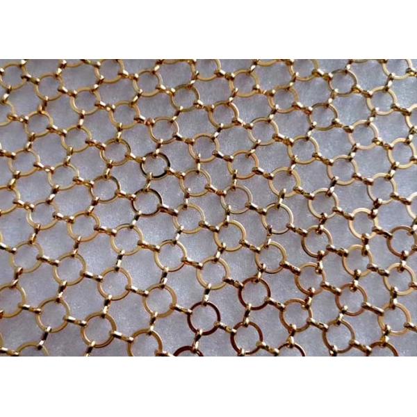 Quality Brass and Copper Decorative Ring Mesh Curtain Decorates Your Room And Office for sale