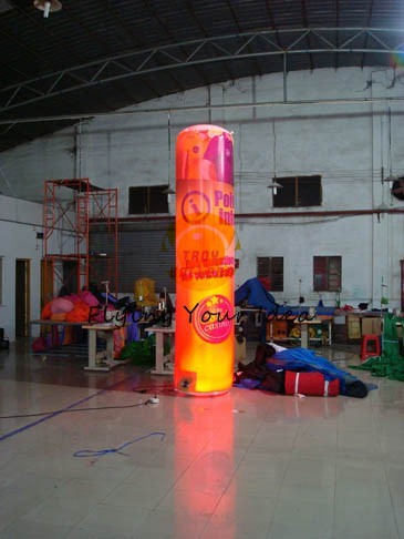 Quality 5m Customized Color Advertising Helium Balloons Inflatable Pillar With Light For for sale