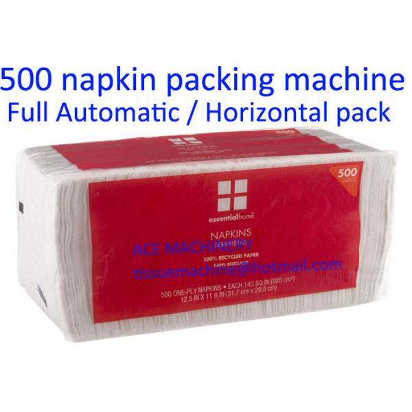 Quality 500 Napkins / Pack Horizontal Tissue Paper Packing Machine for sale