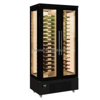China Best Luxury Custom Wine Cooler With LED Lighting Wine Fridge Refrigerator Cabinet Glass Door Beverage Cellar Bottle Cooler factory