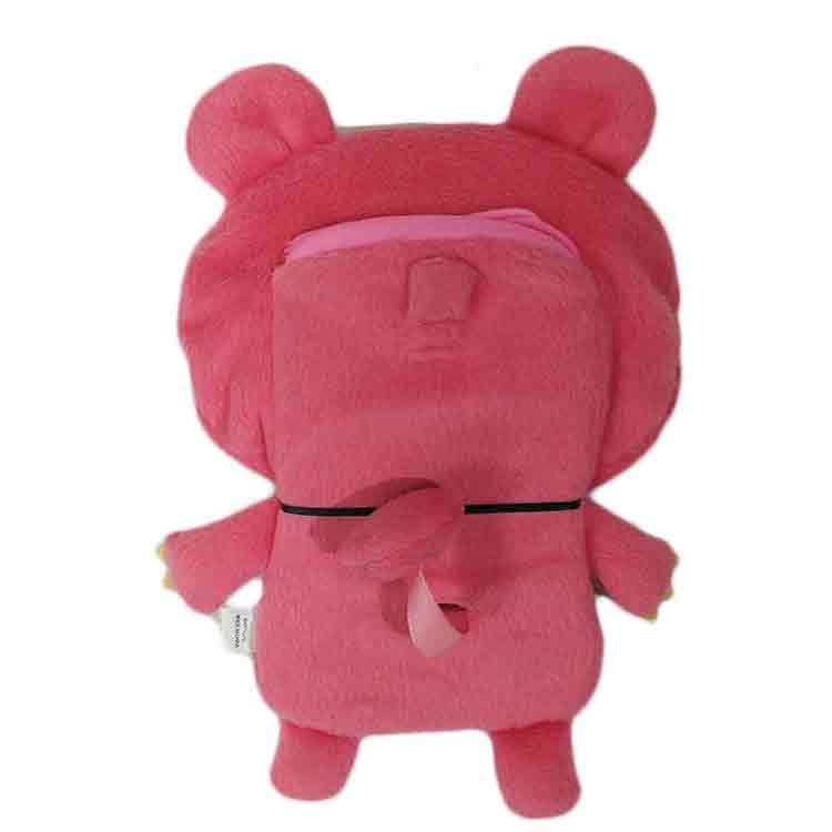 China Red Little Bear Stuffed Animal Gift Card Holder Plush Card Holder Soft Toy Accessories factory
