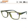 China Hot sale style colorful reading glasses with plastic frame, plastic hinge,suitable for women factory
