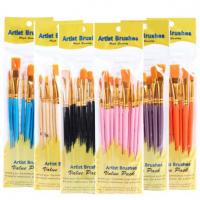 China Colorful Artist Paint Brush Painting Brush Nylon Brush factory
