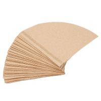 China Wood Pulp V Shaped Paper Filters For Single Cup Coffee Makers factory