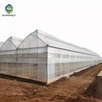 China Gutter Height 2-6m Gothic Arch Greenhouse , Shade Net Greenhouse For Ecological Restaurant for sale