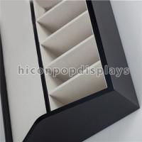China Tabletop Wooden Display Racks Black Leather Belt Display Case For Fashion Store factory