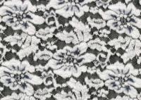China White Flower Brushed Lace Stretchable , Rayon Nylon Spandex Fabric CY-LQ0003 factory