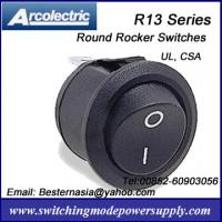China Arcolectric R13 Round Rocker Switches: R13 112B NAA R13 112A AAB R13 112A AAA factory