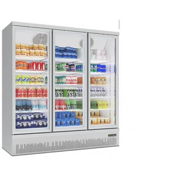 Quality 3 Door Upright Freezer Glass 1250L For Ice Cream And Frozen Food for sale