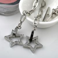 China European Charm Bracelet For Men Five-pointed star Charms, Stainless Steel Snake Chain factory