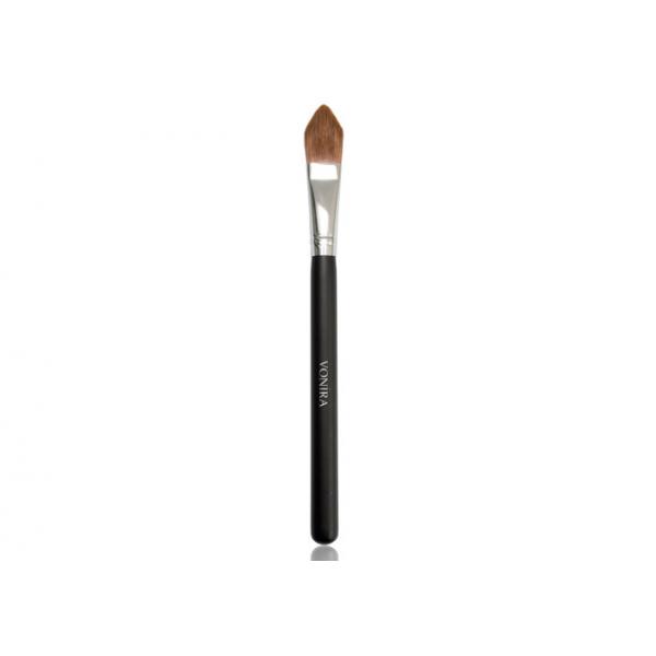 Quality Cruelty Free Medium Size pointed Foundation Makeup Brush With Black Wood Handle for sale