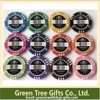 China Different Colors& Design 11.5g Dice Poker Chip/ 14g Clay Poker Chip factory