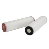 China 0.2m2 PVDF Filter Cartridge With Hydrophilic Hydrophobic Membrane Filter factory