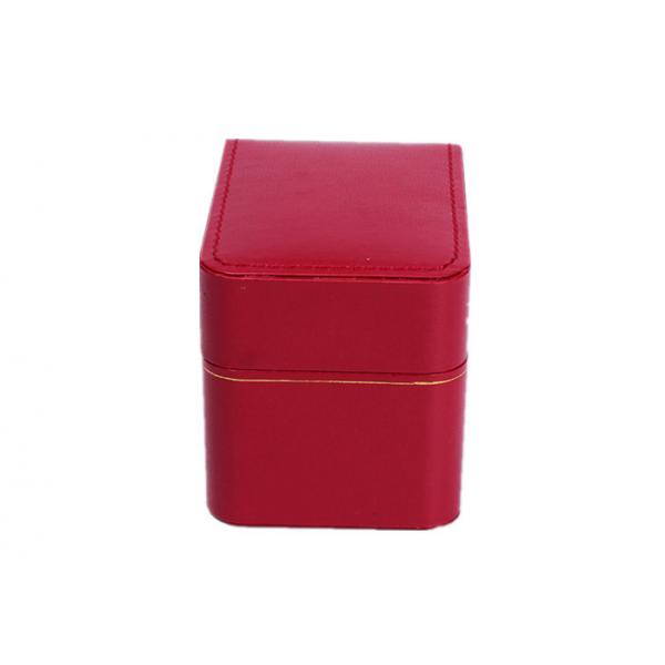 Quality Custom White Velvet Luxury Watch Box , Plastic + Red Paper Womens Watch Box for sale
