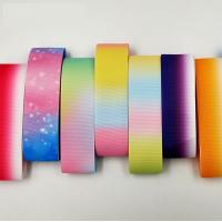China 50 yards / piece Gift Packing Materials Gradient Effect Polyester Satin Ribbon factory