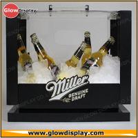 China Commercial Beer Acrylic Ice Bucket Liquor Bottle Stand With Advertising Graphic for sale