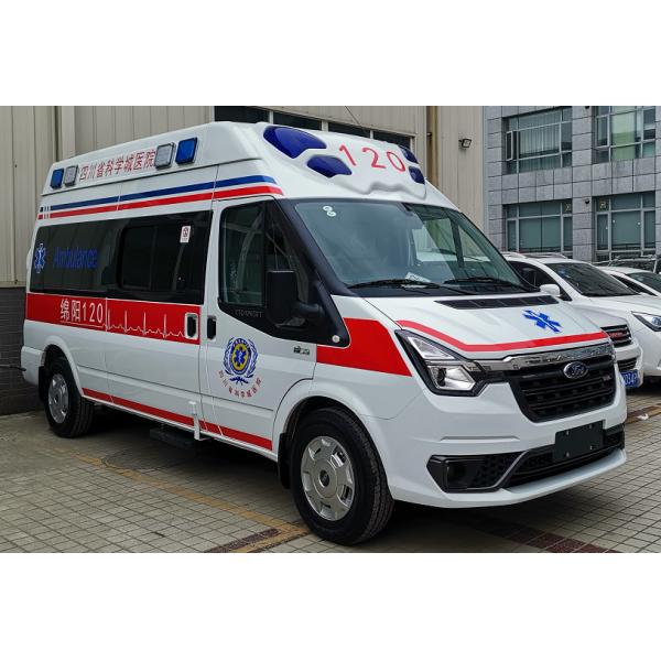 Quality Diesel 4×2 New Ford Ambulance Medical Emergency Ambulance White for sale