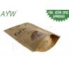 China Classic Coffee Beans Kraft Paper Food Packaging Pouches With Zipper Tear Notch factory