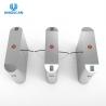China Subway Station Single Motor Flap Barrier Turnstile 304 Stainless Steel factory