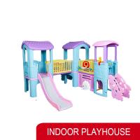 China Kindergarten Kids Indoor Plastic Playhouse Playground Equipment With Slide Toy factory