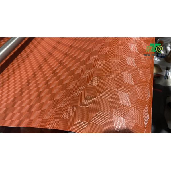 Quality Waffle Orange Vinyl Plank Flooring Underlay 1.5mm EVA Pattern Customized for sale