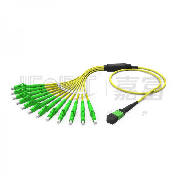 Quality 12 Fibers Duplex MPO Breakout Cable MPO-LC/SC/FC/ST Multimode 50/125 3.0mm LSZH for sale