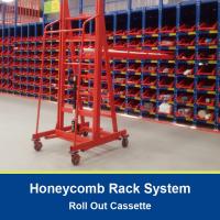 Quality Roll Out Cassette Rack Honeycomb Rack Long Products Racking System Warehouse for sale