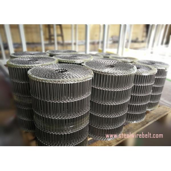 Quality Flat Flex Wire Mesh Belt , Stainless Steel Flat Wire Conveyor Belt Alkali for sale