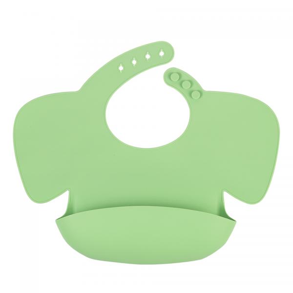 Quality One Size Fits All Silicone Easy Clean Bibs With Catch All Pocket for sale