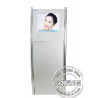 China 19inch Capacitive Touch Screen Kiosk Silver Slim Commercial Display Curved-shape Advertising Kiosk for sale